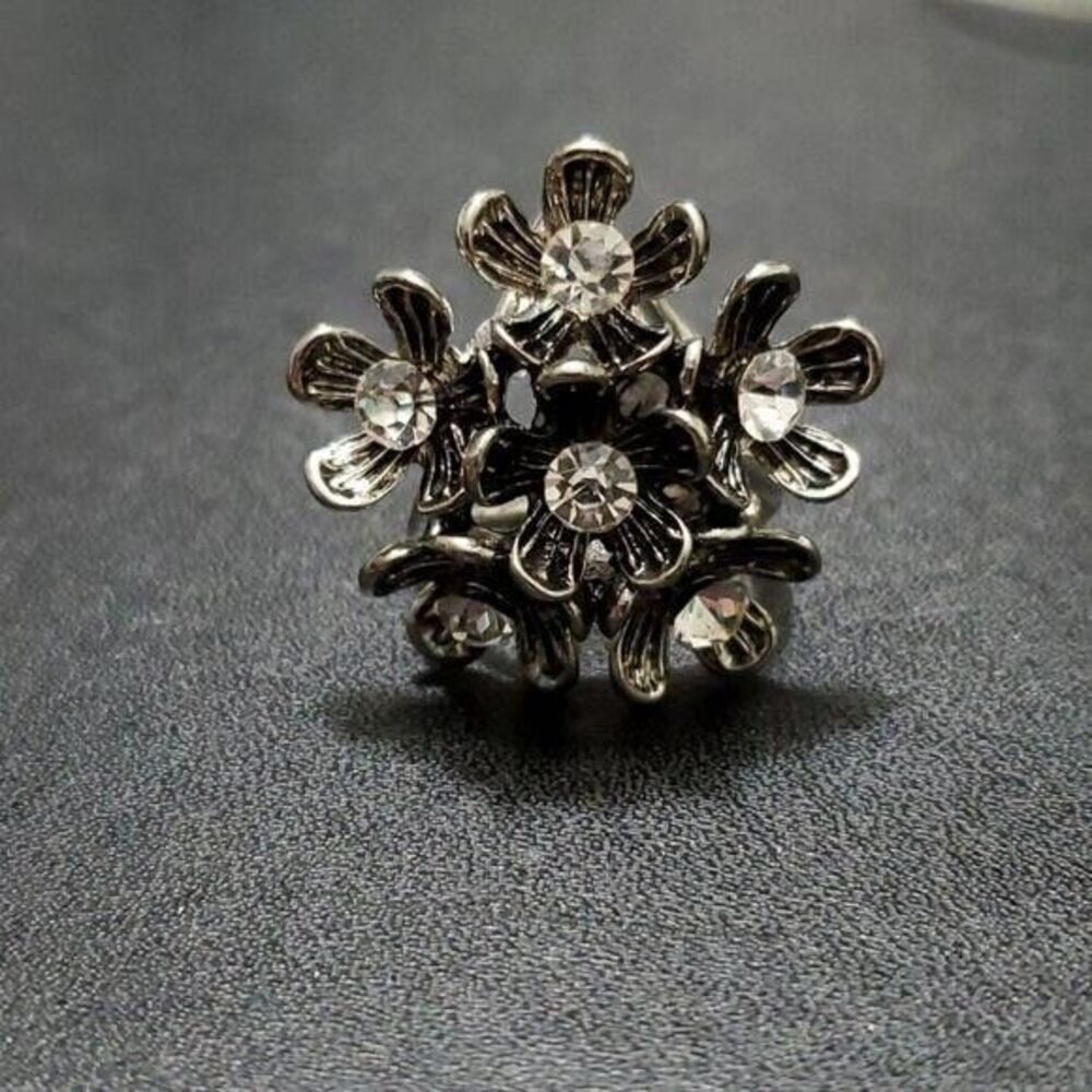 Silver tone scarf ring